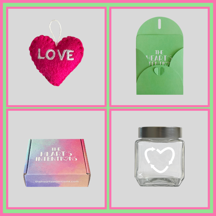 Card and Envelope Set + Heart + Heart Holder + The Heart’s Intentions Gift Box Bundle