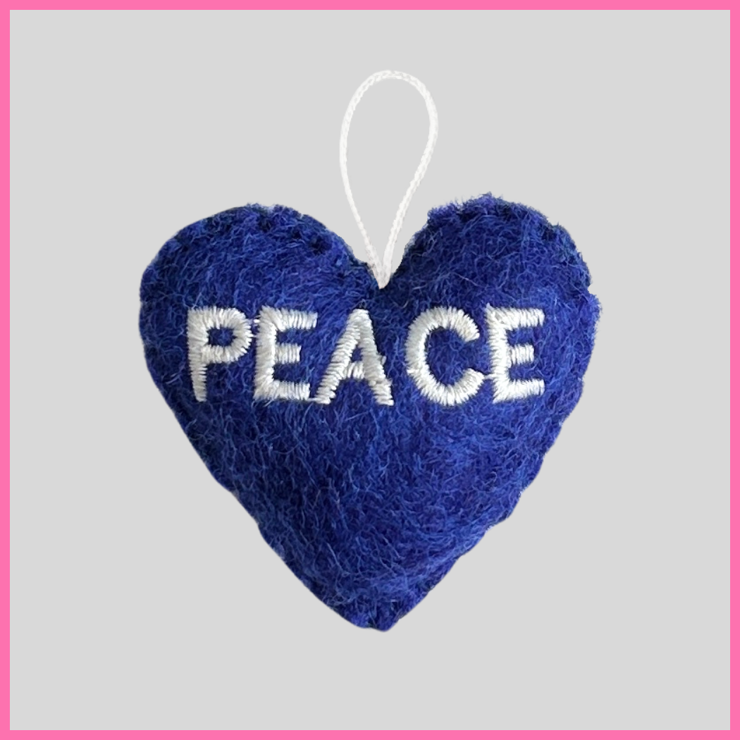 Peace Heart in a calming blue color, a thoughtful gift to offer peace and support to loved ones. Perfect for writing uplifting messages like, “You have had a difficult journey. May you find peace in your heart,” bringing comfort and connection to your recipient.